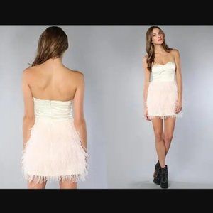 Ostrich Feather Cocktail Dress